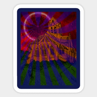 The Church at Auvers by Van Gogh (Remix by SABRE) Sticker